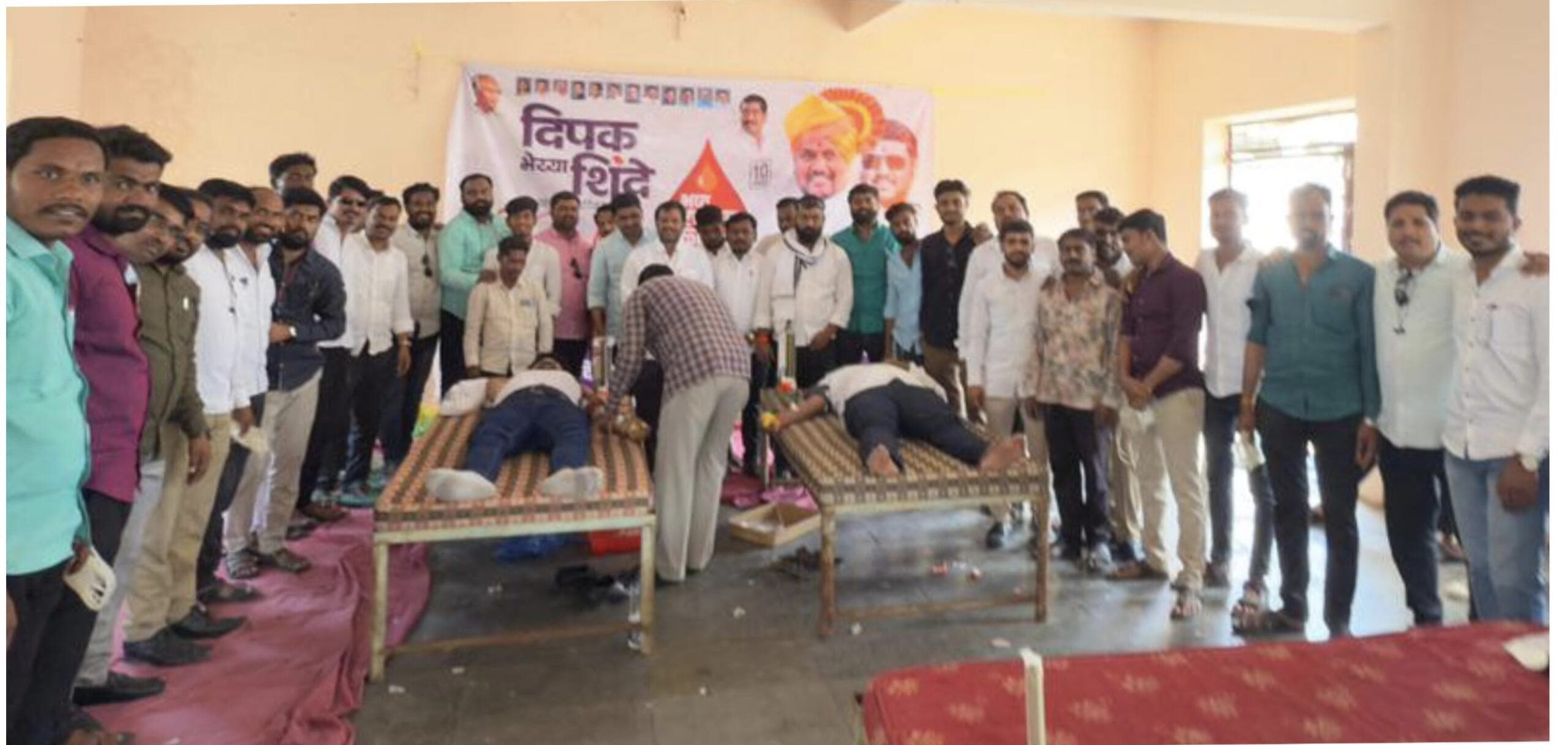 *दिपक शिंदे यांच्या वाढदिवसानिमित्त रक्तदान शिबिर; १२६ रक्तदात्यांचा उत्स्फूर्त सहभाग*