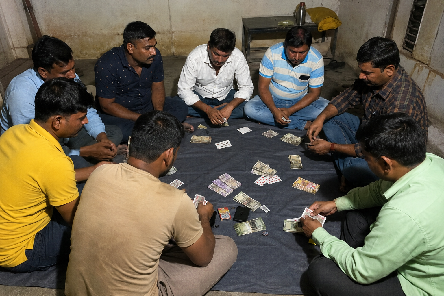 अंबाजोगाईत जुगार अड्ड्यावर पोलिसांचा छापा; चार जण अटकेत, २.०८ लाखांचा मुद्देमाल जप्त